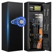 12-16 Gun Safe - Biometric Gun Safe for Rifles and Pistols Large Fingerprint Rif