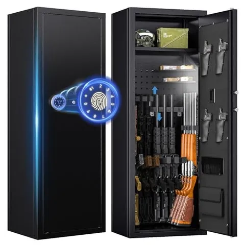 12-16 Gun Safe - Biometric Gun Safe for Rifles and Pistols Large Fingerprint Rif