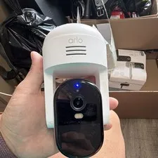 Arlo Essential 2K Pan Tilt Wi-Fi Security Camera Motion Track Night Vision White