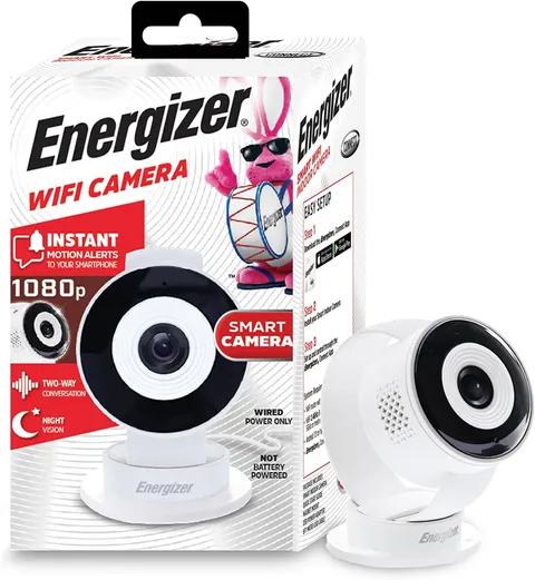 XTREME Energizer Smart Wi-Fi White Indoor Camera, 1080P Full HD