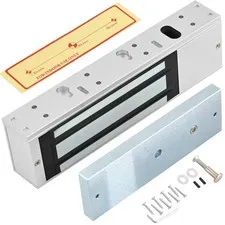 Electromagnetic Door Lock with ZL Bracket, 12V DC Fail-Safe, 1200LBS Holding ...