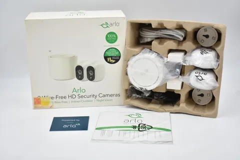 Arlo VMS3230 HD 1280 x 720 Wireless Security System with 2 Cameras - White