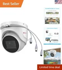 5MP HD Turret CCTV Camera - 4-in-1 IR Night Vision, Waterproof & Motion Sensor