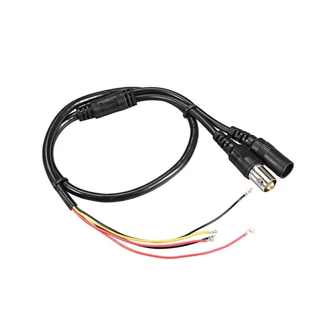 5Pcs DC Power 5 Wire 2.1x5.5mm BNC Female CCTV Safety System Cable Black
