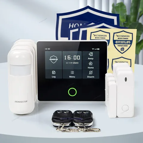 HOMSECUR Apartment Touch Screen Alarm System With Wireless Sensor Remote Control