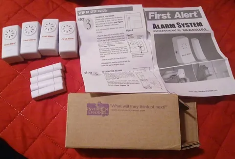  First Alert Wireless Alarm System  Window Door Gate  RV  Fridge NIB 4 Alarms 