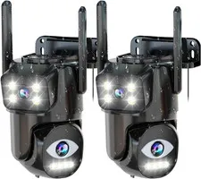 Security Cameras Outdoor Wifi,5G/2.4G Cameras for Home Security with Dual Lens,M