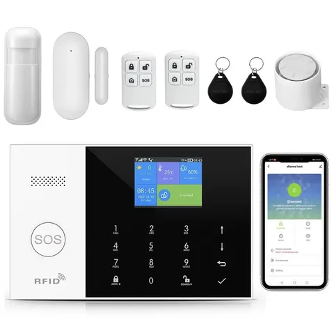 4G WiFi Wireless Home Security Alarm System, DIY Burglar Alarm, App Control, Sen