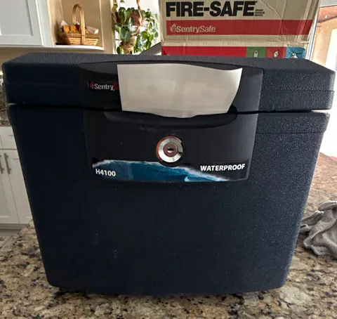 SentrySafe H4100 Fire File Chest Key Lock Black Waterproof 30-Min Fire Safe