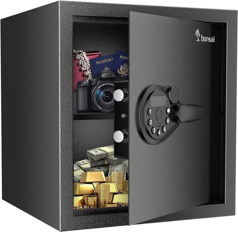 Large Digital Keypad Security Safe Box for Valuables - 1.2 Cubic Feet