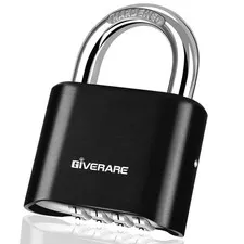 4-Digit Combination Lock Heavy Duty Metal Outdoor Alloy Padlock Black