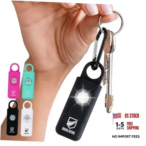Siren Self-Defense Alarm - 130 dB Keychain Alarm with LED Black 2026 Version