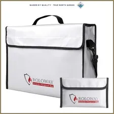 Durable Fireproof Document Holder, Large Zipper Closure for Valuables Protection