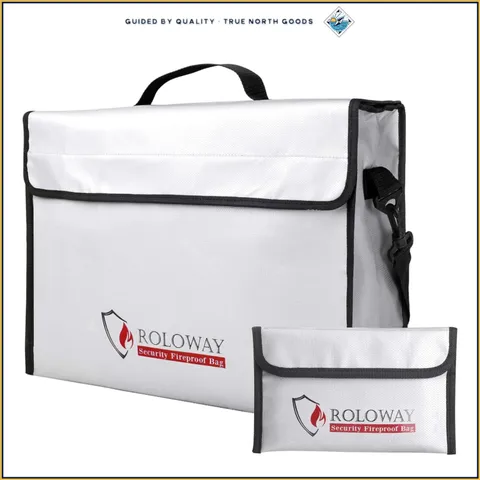Durable Fireproof Document Holder, Large Zipper Closure for Valuables Protection