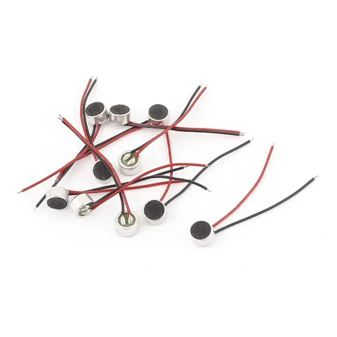 10pcs. 6mm x 3.5mm Mini Electric Condenser Van Microphone with Lead