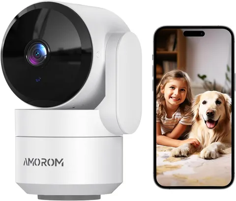 AMOROM Home Camera, Baby/Elderly/Dog/Cat Camera | AI Smart Detection & Alarm, 2-