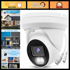 8MP 4K PoE IP Security Camera - Full Color Night Vision, Waterproof, Wide Angle,