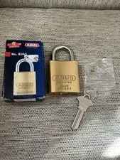 ABUS 83/45 Series 1 OB#300 BRASS PADLOCK w/ 1 Key