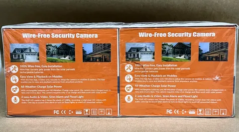 Gianteye CQ40 2K Solar Security Camera 2 Pack Wireless Outdoor WiFi