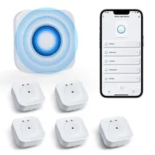 WiFi Water Sensors  110dB Detector with Realtime APP Notifications | 5Pack Le...