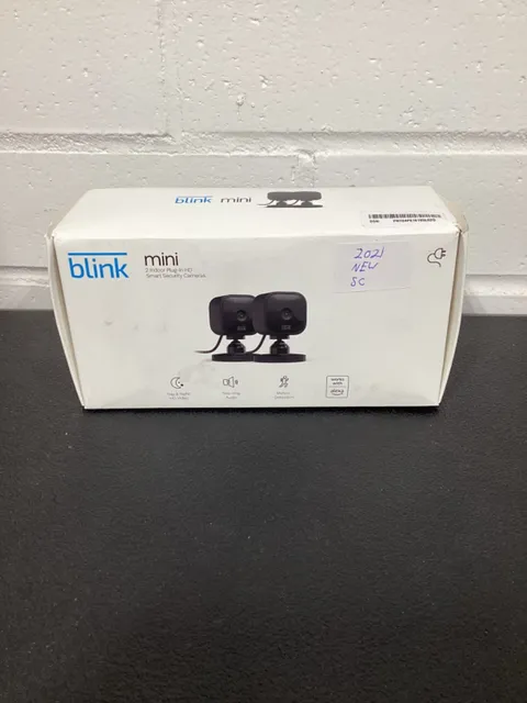Blink Mini HD Indoor Wi-Fi IP Cameras 2-Pack Black, Alexa, Motion, 2-Way