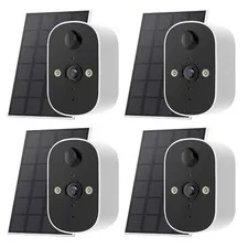 4Pcs WiFi Camera Solar Outdoor Wireless Battery Powered Audio Security Camera