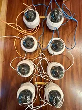 Wisenet LNV-6072R IP/Network PoE 48V Wired Dome Cameras Lot of 8 White