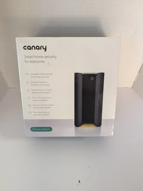 Canary Smart Home Security  Cameras 2-Pack Multipack Sealed HD Wi-Fi H