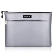 Fireproof Document Bags,Non-Itchy Fireproof Money Bag,13.4"x 10.2" Two Pocket...