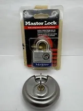 Master Lock 803D High Security Vtg New Padlock  2 Key W/Hardended SS Slide Lock