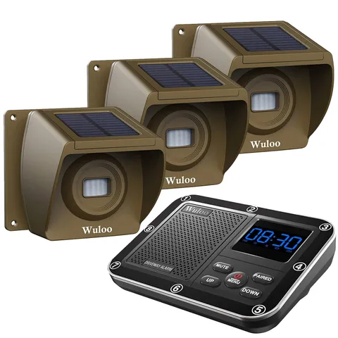 1/3 Mile Solar Driveway Alarms Wireless Long Range Home Outdoor Motion Detectors
