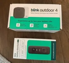 Blink Outdoor 4 and Battery Doorbell 2K+  Camera Combo Security System — New