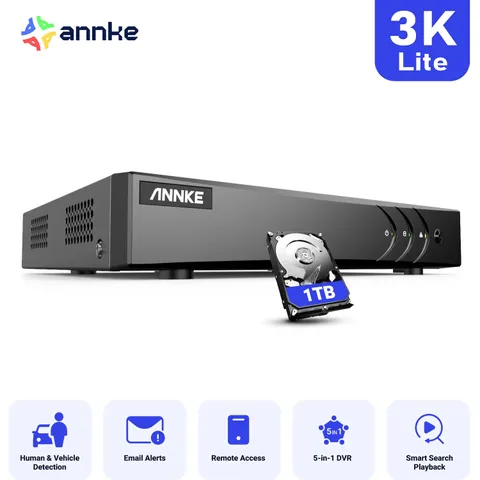 ANNKE 3K 5MP Lite 8CH HD Video Surveillance DVR 5IN1 TVI/AHD/CVI/CVBS/IPC