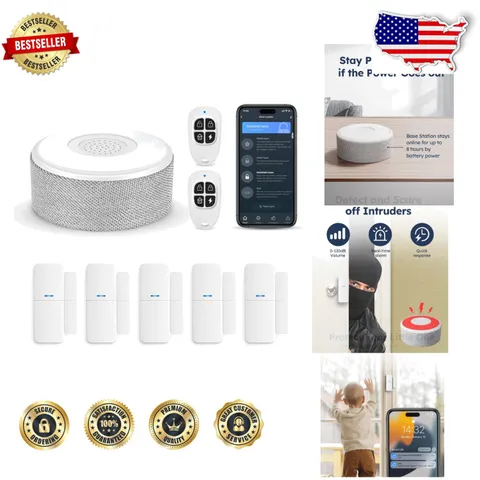 DIY WiFi Door Alarm System 8pc Kit Smart Home Security Alexa Voice Control