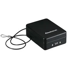 Small Safe, Black Lock with Combination Lock for Office or Dorm Secures Money...