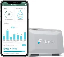 2 Smart Home Water Monitor & Leak Detector – Wifi Connected, Real-Time Usage Tra