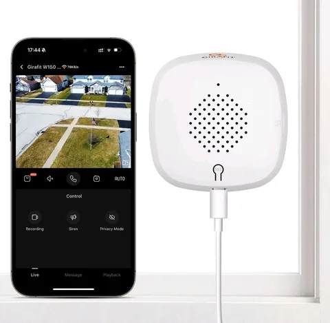 Girafit 3MP 2K Window Camera, 2.4GHz & 5GHz WiFi Indoor Cameras 1 Pack, White
