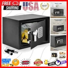 Electronic Safe Box | Heavy Duty 12.2’’ x 7.8’’ Lockbox | Digital Keypad Code...