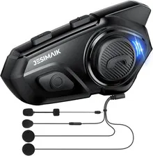 Motorcycle Helmet Bluetooth Headset, 10 Way 2KM Helmet Communication System, Mul