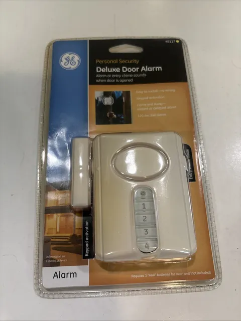 GE Deluxe Wireless Door Alarm (alarm/chime) (45117) Easy-Install NEW