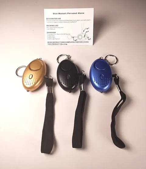 3 Personal Panic Alarm 130dB Loud Panic Siren Dual LED Light Keychain