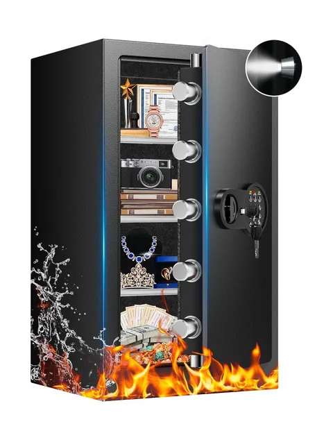 Mitlvge 35Min Fireproof Safe, 7.5 Cubic Feet Home Safe Box with 3-Removable S...