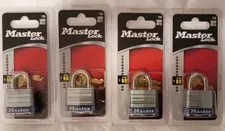 Master Lock No. 7-D Laminated Padlock 3/16" Steel Shackle 1 1/8" Set of 4 New