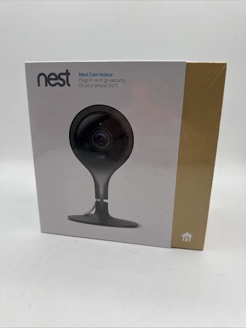 Google Nest NC1102ES Cam Indoor Security Camera 1st Gen - Black - New & Sealed