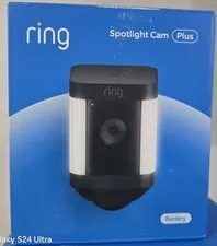 Ring Spotlight Cam Plus, Battery, Home or business security HD video 2 way-Black