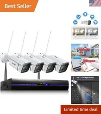 Pro HD 3MP Surveillance System with Color Night Vision & Floodlight - 8CH Setup