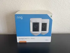 Ring Spotlight Cam Plus Camera Indoor/Outdoor Wireless Pack of 2 Battery | New