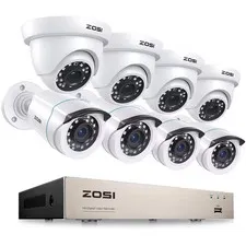 H.265 plus 8-Channel 3K-Lite DVR Home Security Camera System with 8 Wired 1080P