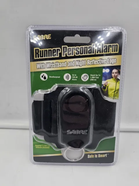 SABRE Runner Personal Alarm w/ Wristband & Night Reflective Logo | RPA- 01   NEW