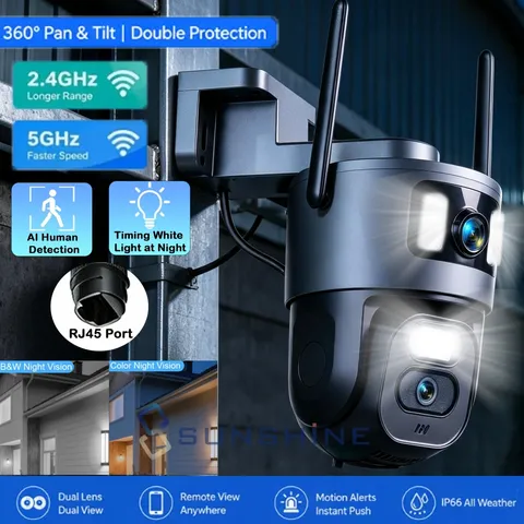 4K Wireless WiFi Outdoor PTZ Tilt Home Security Camera Auto Tracking 2-Way Audio